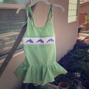 Silly Goose Smocked One Piece Suit 2-4 yrs NWT